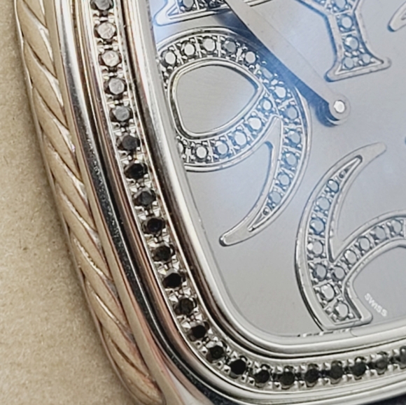 David Yurman 32mm Thoroughbred Quartz Watch With Black Diamonds - Picture 9 of 16